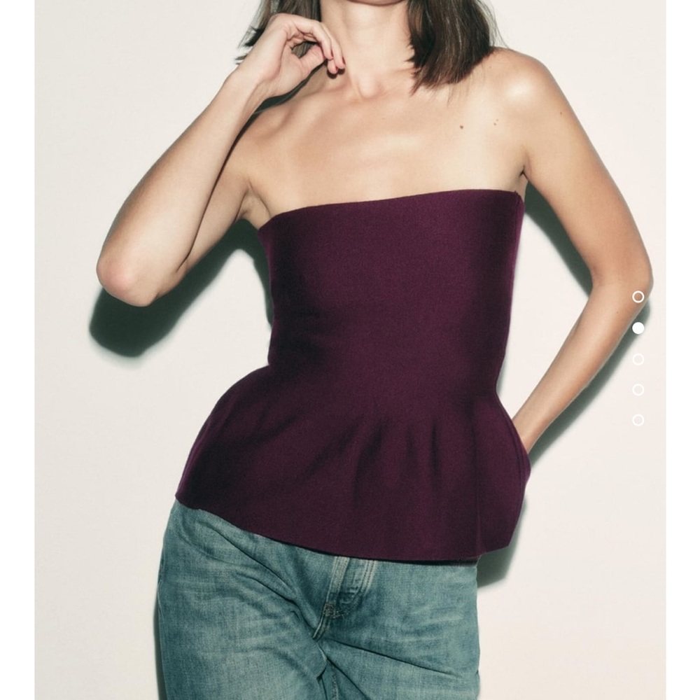Zara Knit peplum top